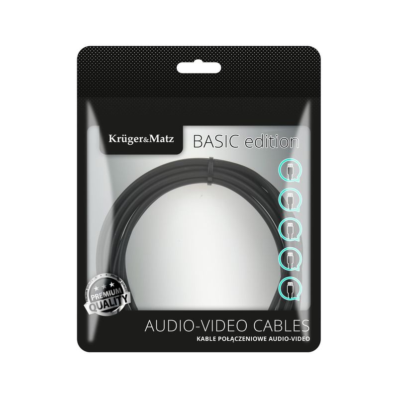 TV, Audio-Video si Foto - Accesorii TV si audio - Cabluri si adaptoare audio - Cablu HDMI - HDMI 3 m Kruger&Matz Basic - Infinity.ro