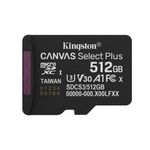 TV, Audio-Video si Foto - Aparate foto si accesorii - Accesorii foto si video - Carduri memorie - Card Kingston Technology 512GB micSDXC Canvas Select Plus Gen3 150R A1 Single Pack w/o ADP - Infinity.ro