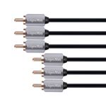 TV, Audio-Video si Foto - Audio Hi-Fi - Accesorii Audio Hi-Fi - Cablu audio, Kruger&Matz, 3 x RCA - 3 x RCA, 1.8 m, Negru - Infinity.ro