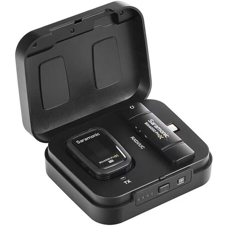 TV, Audio-Video si Foto - Home cinema si Soundbar - Sisteme audio - Sistem wireless Saramonic Blink500 ProX B5, microfon lavalier, negru, dimensiuni 15.5x38x56mm, set complet - Infinity.ro