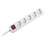 Casa si Gradina - Electrice - Accesorii electrice - Prelungitoare, triple, fise - Prelungitor 3x1.5mm 5 prize 5m intrerupator alb - Infinity.ro