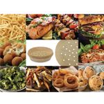 Market - Curatenie si intretinere casa - Produse bucatarie - Pungi si folii alimentare - Set 100 forme din hartie Air Fryer Beper C103ACC001, Diametru 20 cm, Hartie de copt, Biodegradabile, Maro - Infinity.ro