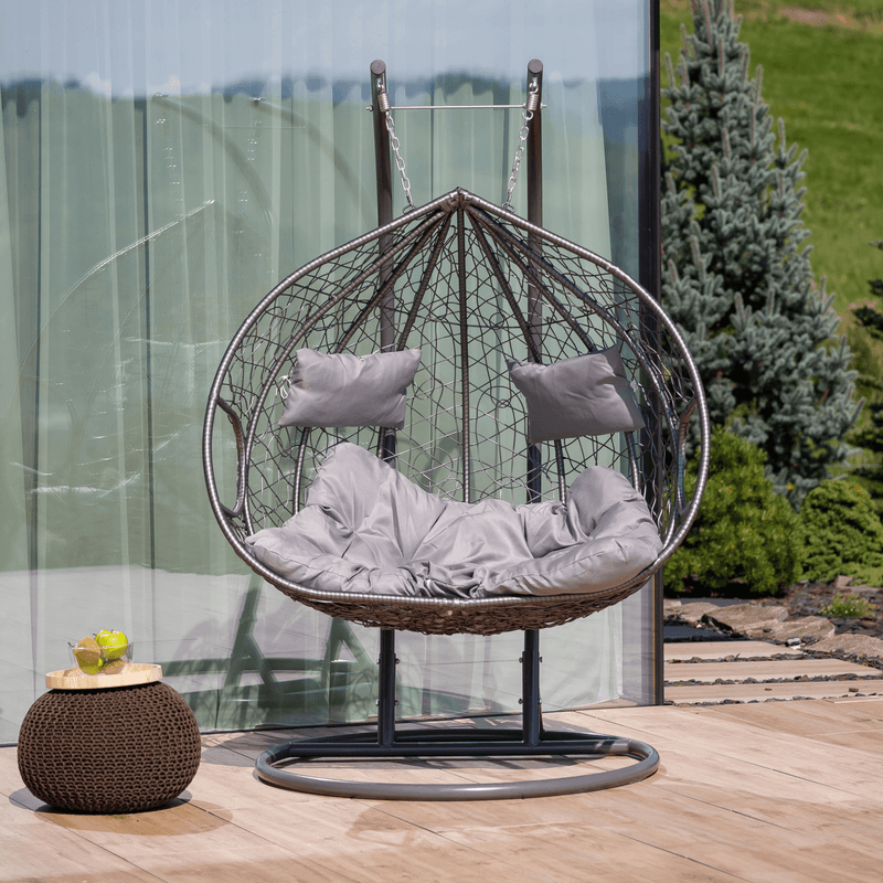 Casa si Gradina - Gradina si terasa - Mobilier exterior - Scaune si sezlonguri gradina - Scaun agatat, gri, DALVEA 2 NEW - Infinity.ro