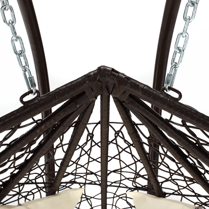 Casa si Gradina - Gradina si terasa - Mobilier exterior - Scaune si sezlonguri gradina - Scaun agatat, maro/crem DALVEA 2 NEW - Infinity.ro