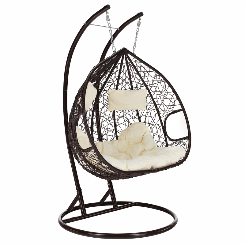 Casa si Gradina - Gradina si terasa - Mobilier exterior - Scaune si sezlonguri gradina - Scaun agatat, maro/crem DALVEA 2 NEW - Infinity.ro