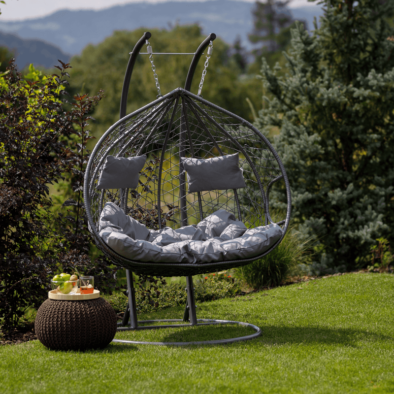 Casa si Gradina - Gradina si terasa - Mobilier exterior - Scaune si sezlonguri gradina - Scaun agatat, gri, DALVEA 2 NEW - Infinity.ro