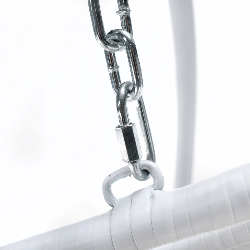 Casa si Gradina - Gradina si terasa - Mobilier exterior - Scaune si sezlonguri gradina - Scaun agatat dublu, alb/model floral, DALVEA 2 NEW - Infinity.ro