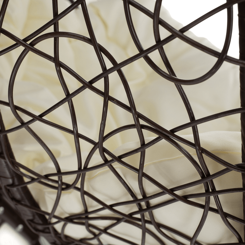 Casa si Gradina - Gradina si terasa - Mobilier exterior - Scaune si sezlonguri gradina - Scaun agatat, maro/crem DALVEA 2 NEW - Infinity.ro