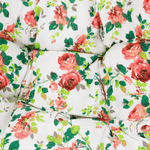 Casa si Gradina - Gradina si terasa - Mobilier exterior - Scaune si sezlonguri gradina - Scaun agatat dublu, alb/model floral, DALVEA 2 NEW - Infinity.ro