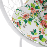 Casa si Gradina - Gradina si terasa - Mobilier exterior - Scaune si sezlonguri gradina - Scaun agatat dublu, alb/model floral, DALVEA 2 NEW - Infinity.ro