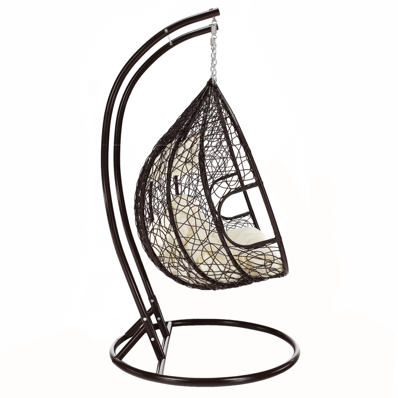 Casa si Gradina - Gradina si terasa - Mobilier exterior - Scaune si sezlonguri gradina - Scaun agatat, maro/crem DALVEA 2 NEW - Infinity.ro