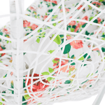 Casa si Gradina - Gradina si terasa - Mobilier exterior - Scaune si sezlonguri gradina - Scaun agatat dublu, alb/model floral, DALVEA 2 NEW - Infinity.ro