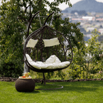 Casa si Gradina - Gradina si terasa - Mobilier exterior - Scaune si sezlonguri gradina - Scaun agatat, maro/crem DALVEA 2 NEW - Infinity.ro