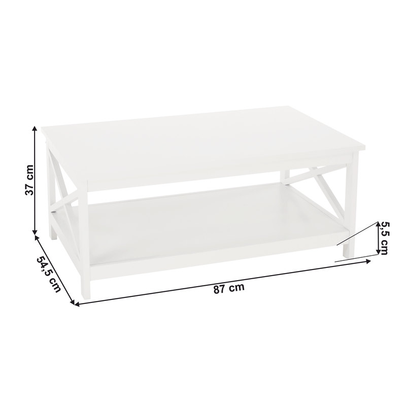 Casa si Gradina - Mobilier - Mese si birouri - Masute de cafea - Masuta de cafea, alba, EDRIA - Infinity.ro