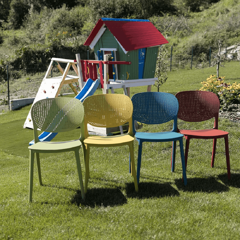 Casa si Gradina - Gradina si terasa - Mobilier exterior - Scaune si sezlonguri gradina - Scaun stivuibil, galben, FEDRA NEW - Infinity.ro