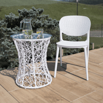 Casa si Gradina - Gradina si terasa - Mobilier exterior - Scaune si sezlonguri gradina - Scaun stivuibil, alb, FEDRA NEW - Infinity.ro