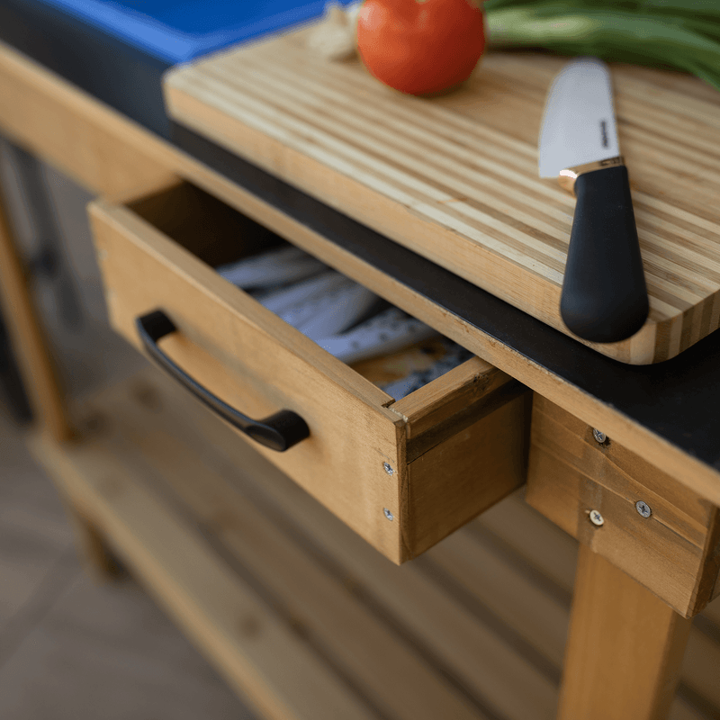 Casa si Gradina - Gradina si terasa - Mobilier exterior - Mese gradina - Masa de gradina cu chiuveta lemn / maro, BARDY - Infinity.ro