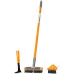 Market - Curatenie si intretinere casa - Produse menaj - Maturi si farase - Set curatare pavaje, trotuare, cu 2 perii, maner telescopic si cutit pentru taiat buruieni, Strend Pro - Infinity.ro