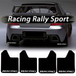 Auto si Moto - Anvelope si jante - Accesorii roti - Set 4 Aparatori Noroi SPORT din cauciuc pentru autoturisme, universale,  model Racing, dimensiune 30 x 23cm - Infinity.ro