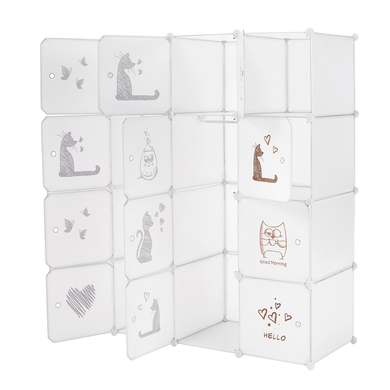 Casa si Gradina - Mobilier - Dulapuri si sifoniere - Dulapuri - Dulap modular pentru copii, model alb / maro pentru copii, KITARO - Infinity.ro