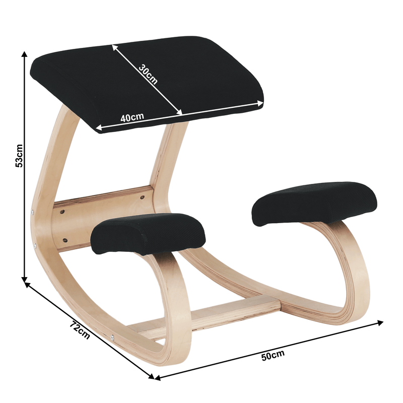 Casa si Gradina - Mobilier - Scaune si fotolii - Scaune - Scaun genunchi, negru / natural, RENAR - Infinity.ro