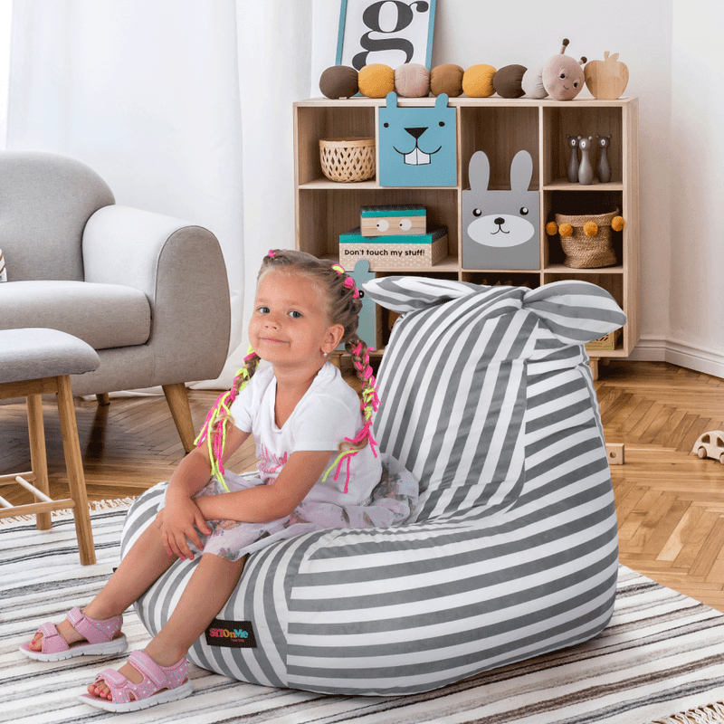 Casa si Gradina - Mobilier - Scaune si fotolii - Fotolii - Fotoliu tip sac, alb/gri, LAPIN - Infinity.ro