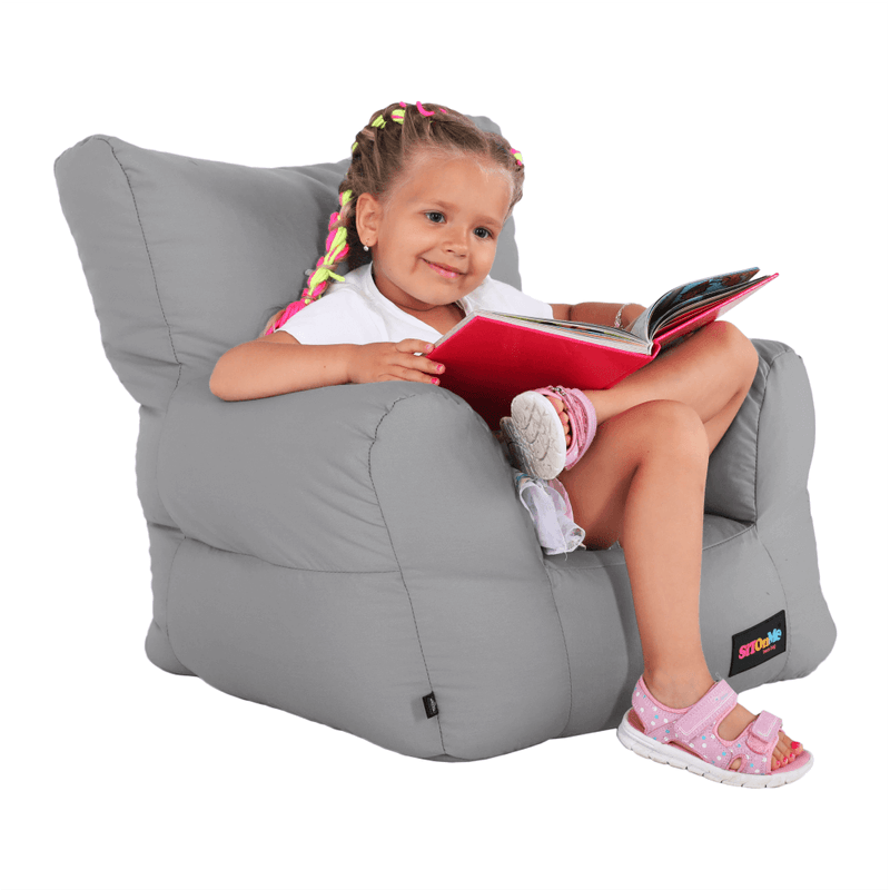 Casa si Gradina - Mobilier - Scaune si fotolii - Fotolii - Fotoliu tip sac, material textil gri deschis, TAMPO - Infinity.ro