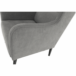 Casa si Gradina - Mobilier - Scaune si fotolii - Fotolii - Fotoliu aripi, gri/negru, BREDLY - Infinity.ro