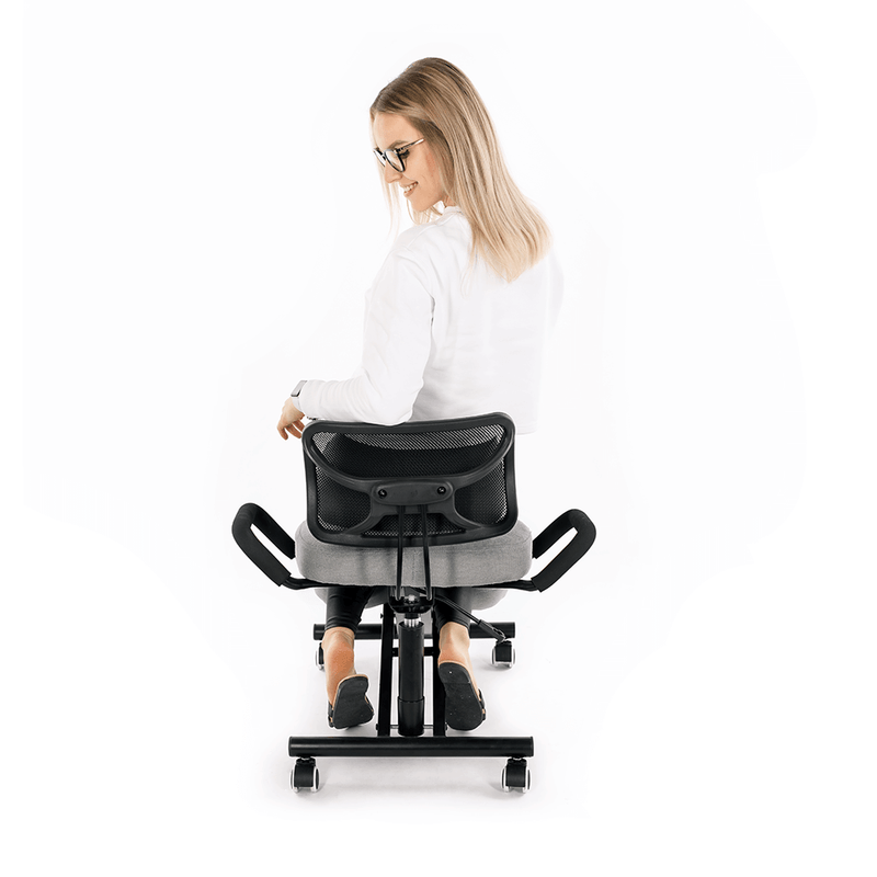 Casa si Gradina - Mobilier - Scaune si fotolii - Scaune - Scaun de ingenunchiere ergonomic, gri-maro Taupe / negru, RUFUS - Infinity.ro