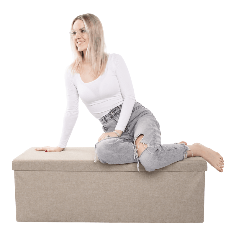 Casa si Gradina - Mobilier - Scaune si fotolii - Tabureti - Taburet pliabil, material bej, UMINA - Infinity.ro