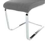 Casa si Gradina - Mobilier - Scaune si fotolii - Scaune - Scaun dining, material textil gri inchis/crom, AMINA - Infinity.ro