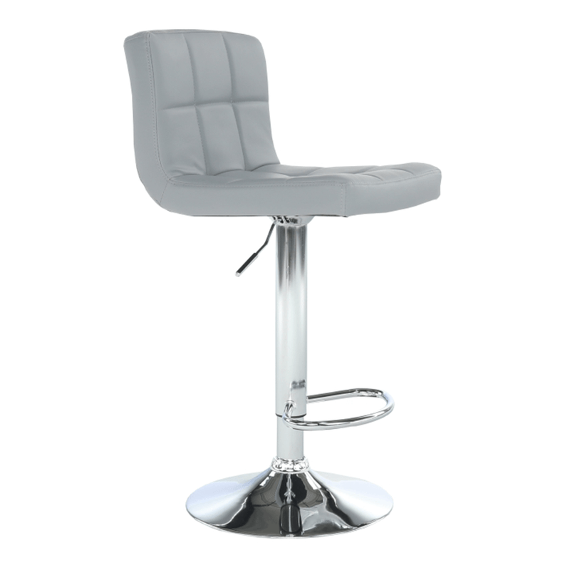 Casa si Gradina - Mobilier - Scaune si fotolii - Scaune - Scaun bar, piele ecologica gri/crom, KANDY NEW - Infinity.ro