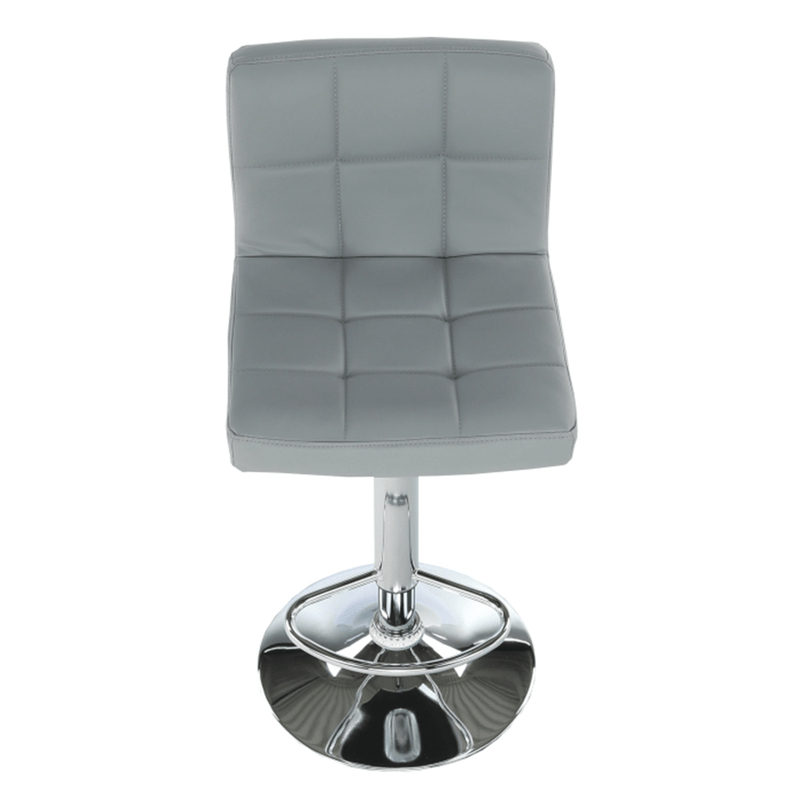 Casa si Gradina - Mobilier - Scaune si fotolii - Scaune - Scaun bar, piele ecologica gri/crom, KANDY NEW - Infinity.ro