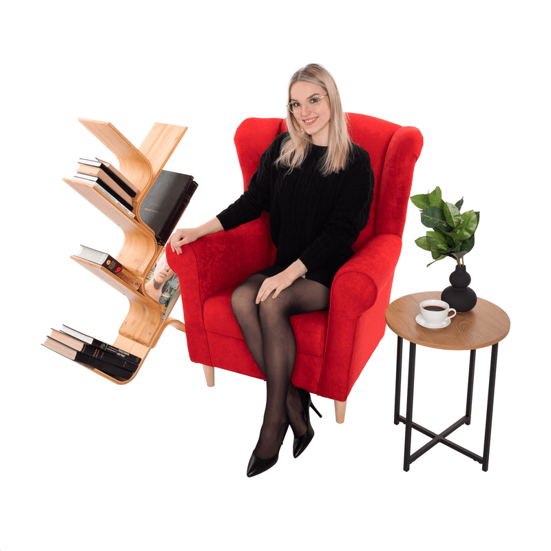 Casa si Gradina - Mobilier - Scaune si fotolii - Fotolii - Fotoliu, textil rosu, CHARLOT - Infinity.ro