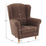 Casa si Gradina - Mobilier - Scaune si fotolii - Fotolii - Fotoliu, textil maro, CHARLOT - Infinity.ro