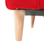 Casa si Gradina - Mobilier - Scaune si fotolii - Fotolii - Fotoliu, textil rosu, CHARLOT - Infinity.ro