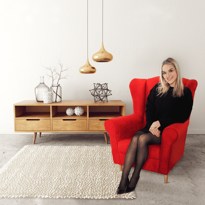 Casa si Gradina - Mobilier - Scaune si fotolii - Fotolii - Fotoliu, textil rosu, CHARLOT - Infinity.ro