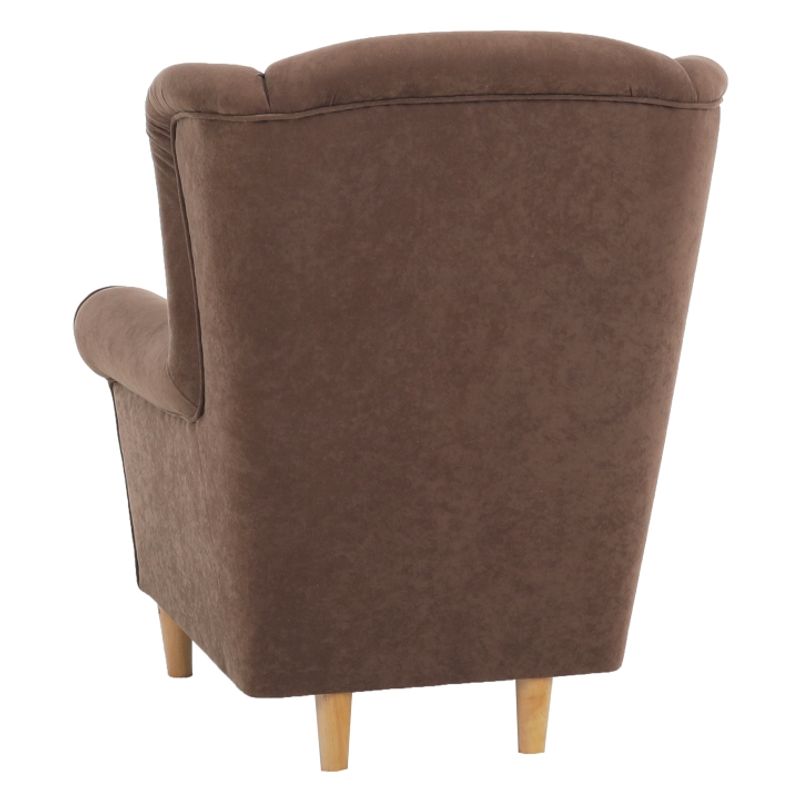 Casa si Gradina - Mobilier - Scaune si fotolii - Fotolii - Fotoliu cu taburet, material maro, ASTRID - Infinity.ro