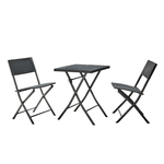 Casa si Gradina - Gradina si terasa - Mobilier exterior - Seturi mobila gradina - Set ratan de gradina 1+2, negru, FARUK - Infinity.ro