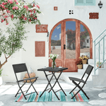 Casa si Gradina - Gradina si terasa - Mobilier exterior - Seturi mobila gradina - Set ratan de gradina 1+2, negru, FARUK - Infinity.ro