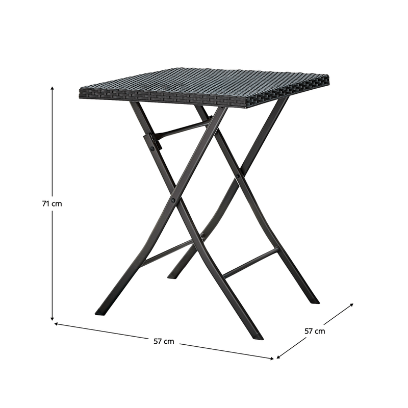 Casa si Gradina - Gradina si terasa - Mobilier exterior - Seturi mobila gradina - Set ratan de gradina 1+2, negru, FARUK - Infinity.ro