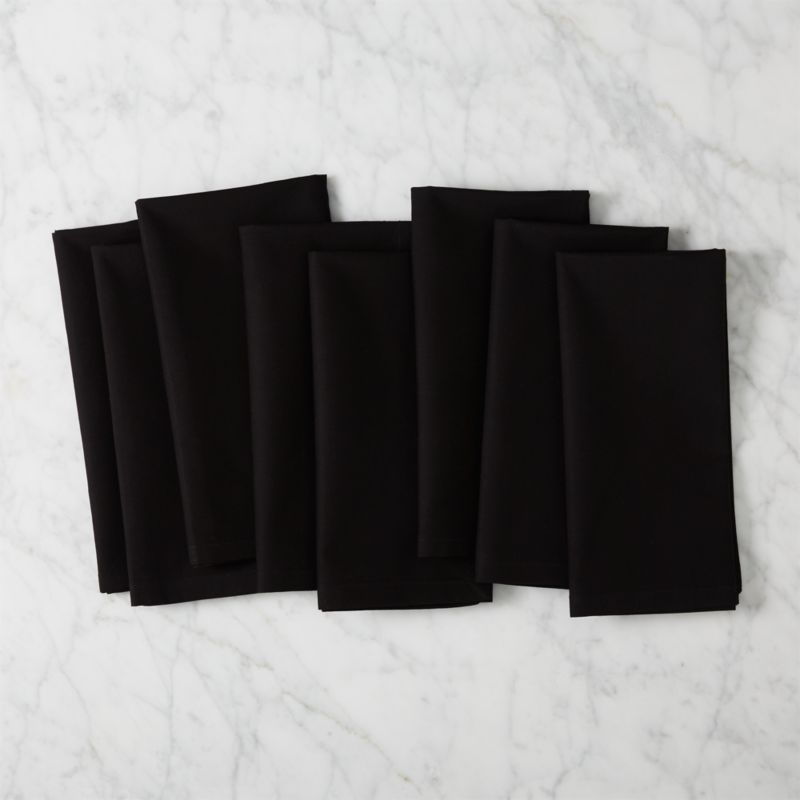Casa si Gradina - Textile si covoare - Textile bucatarie - Servete si naproane - Set 10 servete de masa Kotonia Home, 27x40 cm, negru, 100% bumbac, Satin DeLux - Infinity.ro