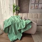 Casa si Gradina - Textile si covoare - Pături și cuverturi - Cuverturi - Cuvertura Kotonia Home - Waffle, 220x240 cm, 100% bumbac - verde fistic - Infinity.ro