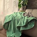 Casa si Gradina - Textile si covoare - Pături și cuverturi - Cuverturi - Cuvertura Kotonia Home - Waffle, 220x240 cm, 100% bumbac - verde fistic - Infinity.ro
