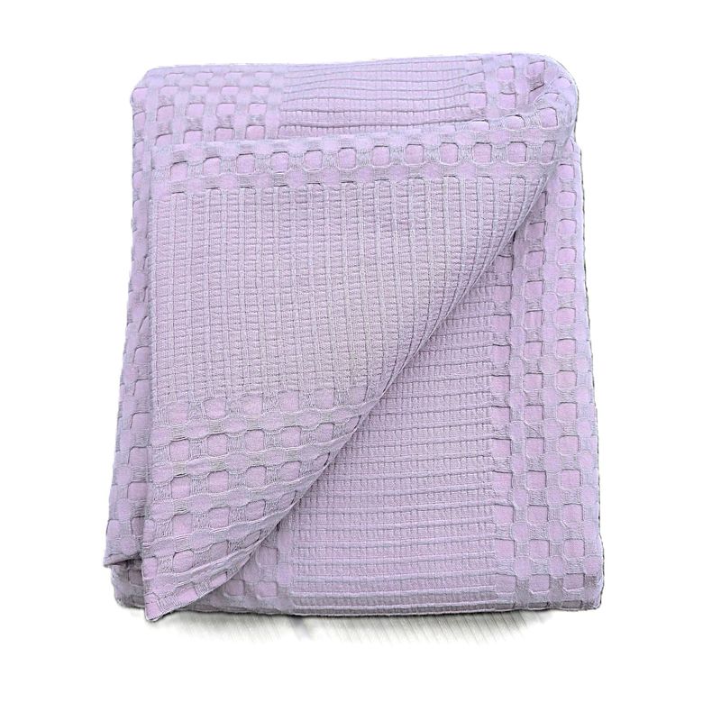 Casa si Gradina - Textile si covoare - Pături și cuverturi - Cuverturi - Cuvertura Kotonia Home - Waffle, 220x240 cm, 100% bumbac - lila - Infinity.ro
