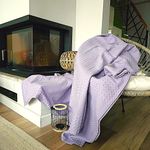 Casa si Gradina - Textile si covoare - Pături și cuverturi - Cuverturi - Cuvertura Kotonia Home - Waffle, 220x240 cm, 100% bumbac - lila - Infinity.ro