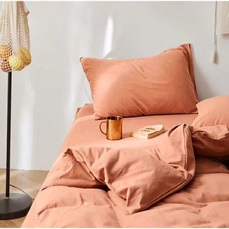 Casa si Gradina - Textile si covoare - Lenjerii de pat - Cearceafuri de pat - Cearceaf pentru pilota Kotonia Home, 100% bumbac, ranforce color uni, 150x200 cm, cacao - Infinity.ro