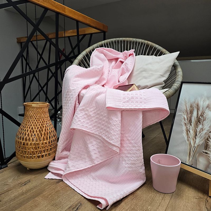 Casa si Gradina - Textile si covoare - Pături și cuverturi - Cuverturi - Cuvertura Kotonia Home - Waffle, 220x240 cm, 100% bumbac - rosse - Infinity.ro