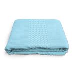 Casa si Gradina - Textile si covoare - Pături și cuverturi - Cuverturi - Cuvertura Kotonia Home - Waffle, 220x240 cm, 100% bumbac - bleu ciel - Infinity.ro