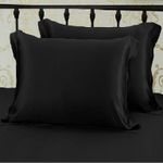 Casa si Gradina - Textile si covoare - Lenjerii de pat - Seturi de lenjerie - Lenjerie de pat 4 piese Kotonia Home Hotel King Size, 100% bumbac, Damasc DeLux Saten, negru - Infinity.ro